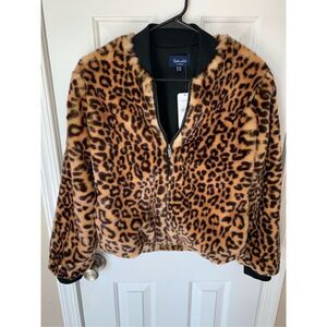 Animal print warm jacket size extra small brand splendid